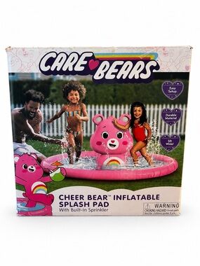Care Bears Cheer Bear Inflatable Splash Pad - Pink with Rainbow